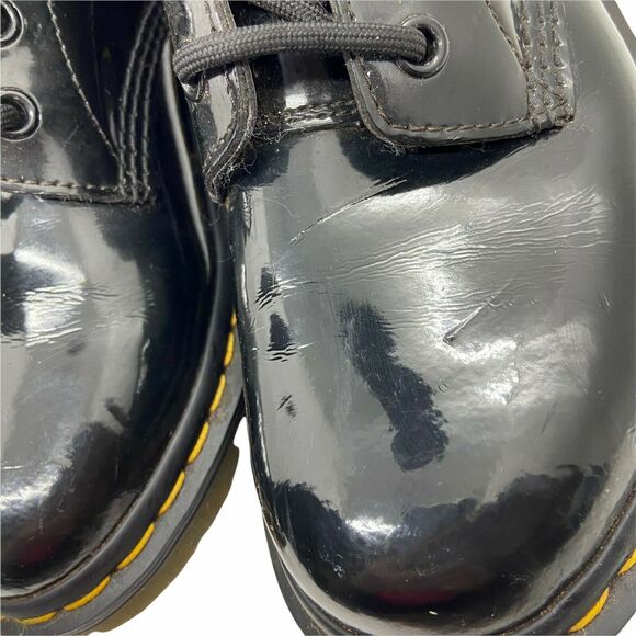 Dr. Martens Women's Black Patent Leather Lace Up Ankle Combat Boots size 7 - Picture 7 of 10